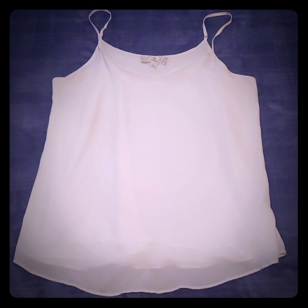 NEW w/o Tags Flowy White Spaghetti Strap Top Shirt